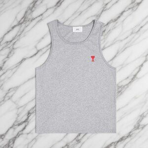 Ami Paris Heart Chest Logo Tee Sleeveless Top